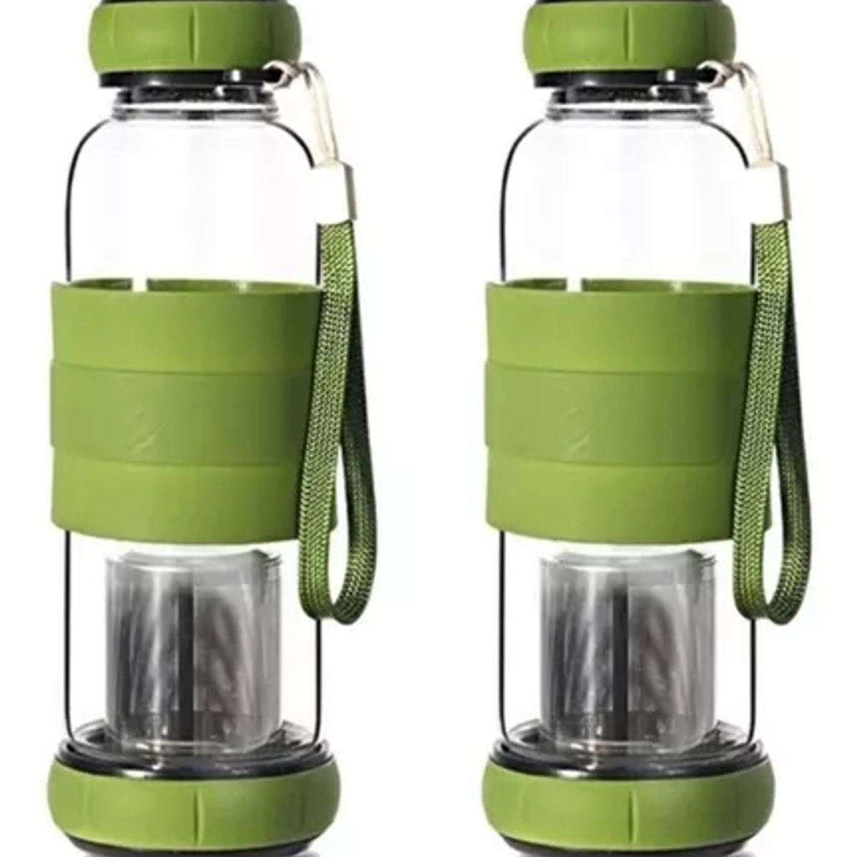 GENERICO - Pack X2 Infusores Te Botella Vidrio Con Infusor 500 Ml Mate