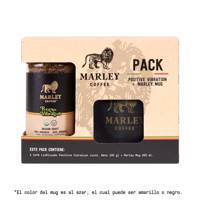 MARLEY COFFEE - Café Liofilizado Positive Vibration 100 g + Marley Mug