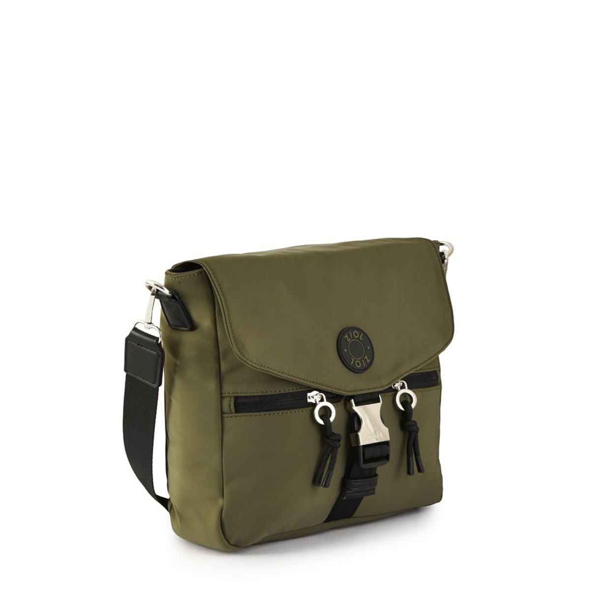 ZIOL - Cartera bandolera con tapa elvas mediana verde oliva