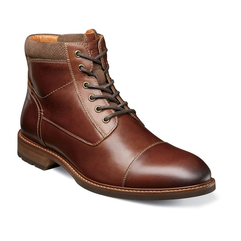 FLORSHEIM - Botines Lodge Cap Toe Lace Up Boot Café