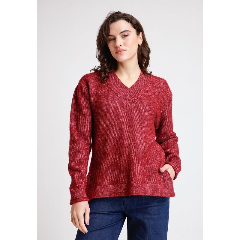 CANADIENNE - Tejido De Mujer Modelo Cleo Color Burdeo Canadienne