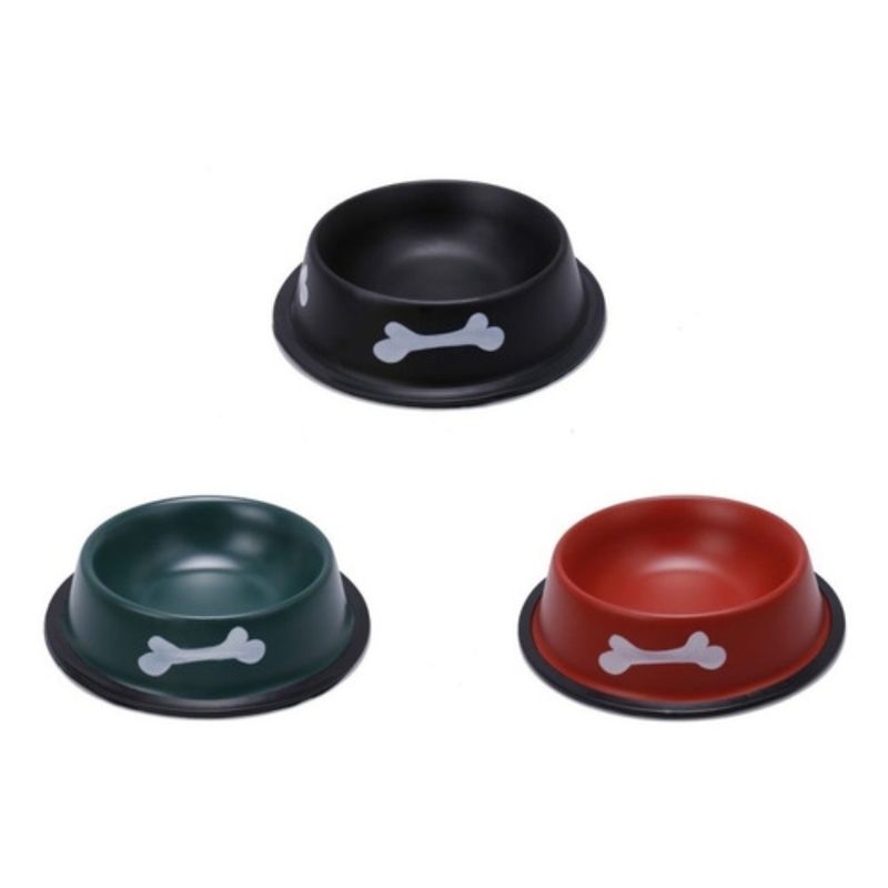 GENERICO - Plato Comedero Aluminio  Colores Para Mascotas Pequeñas