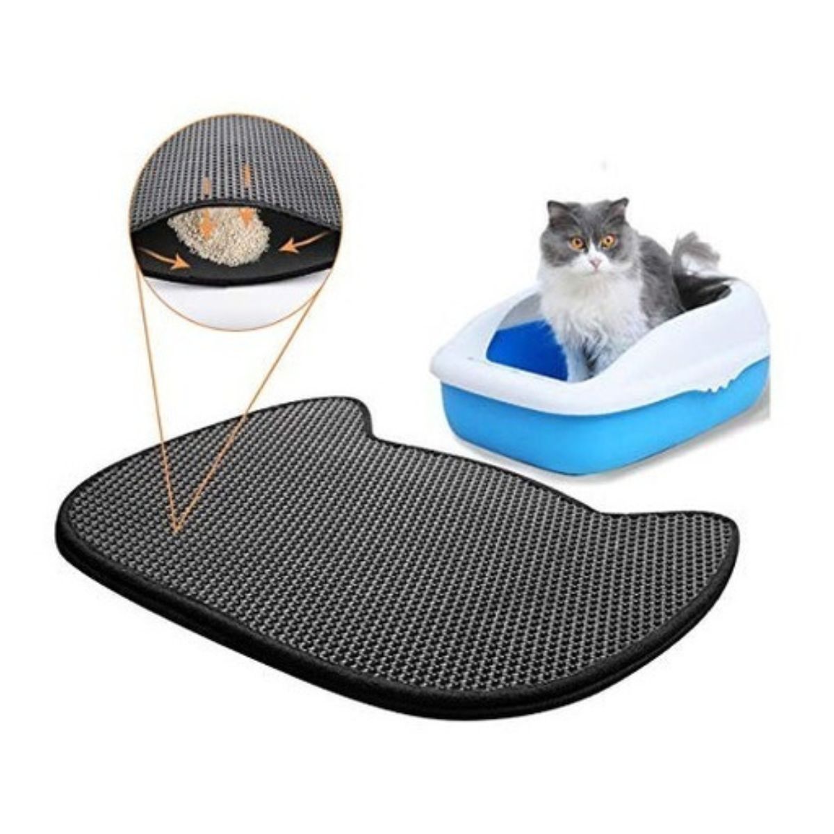 GENERICO - Alfombra Decorativa Para Gato Sanitaria Mascotas Grande Eva