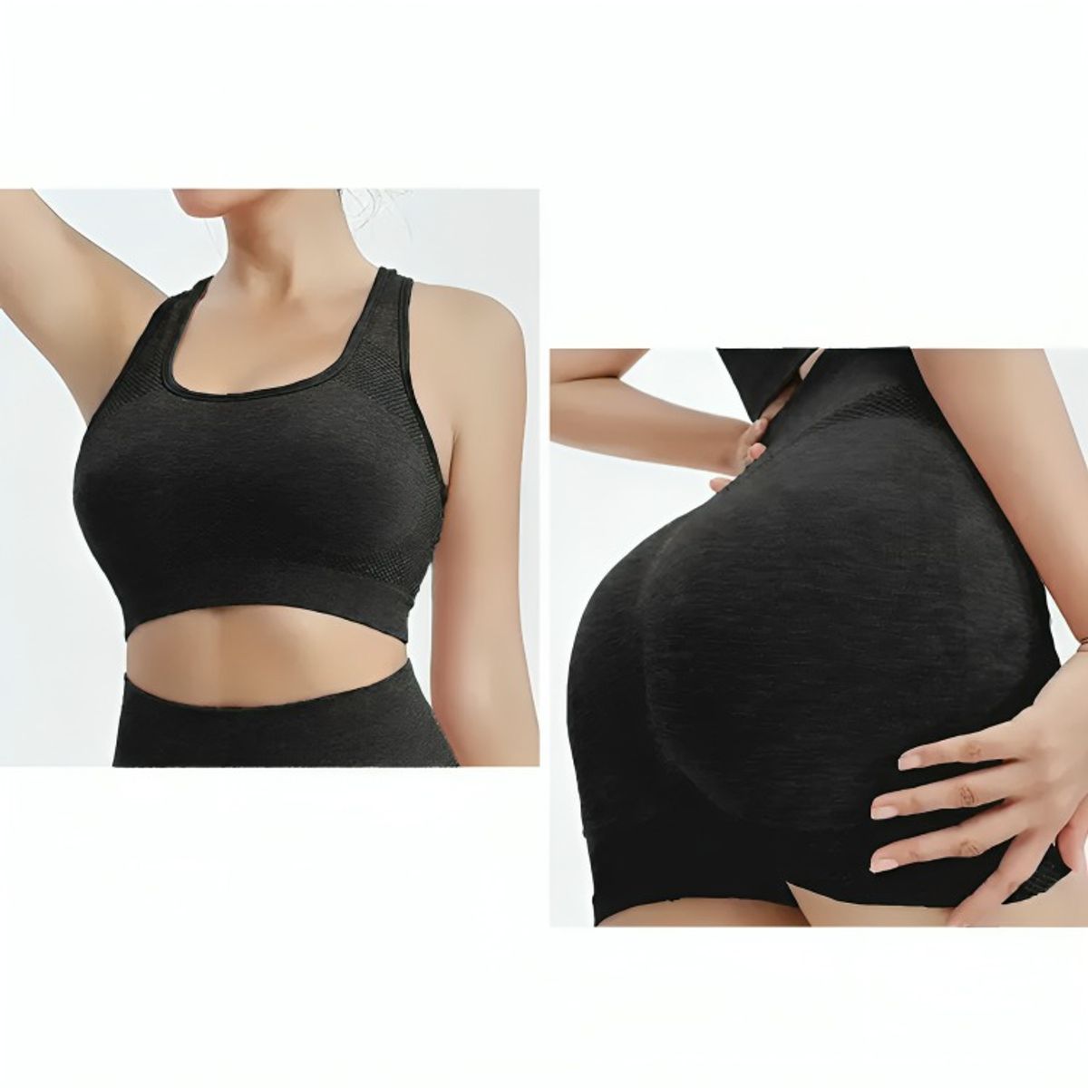 OEM - Conjunto Deportivo Para Gym Yoga Peto Y Short Levanta Gluteo