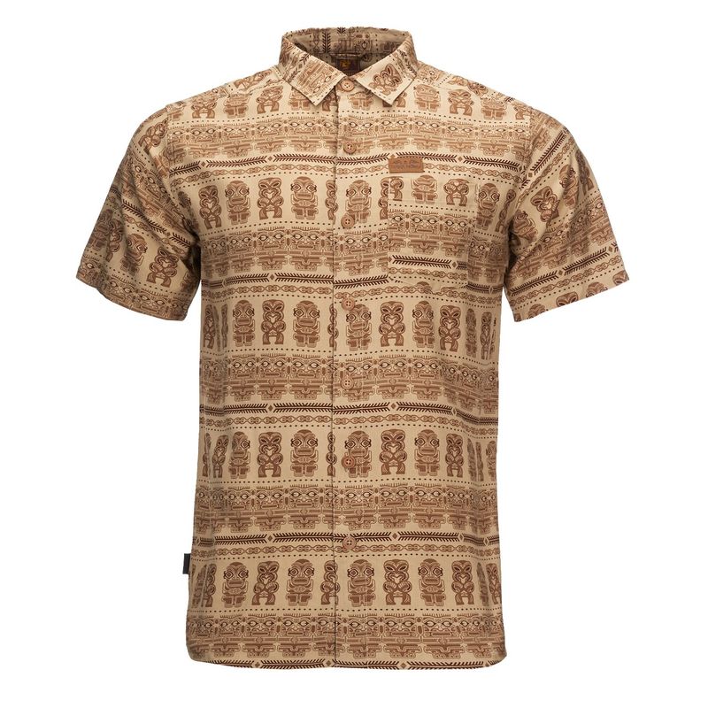 HAKA HONU - Camisa Hombre Good Karma Beige Haka Honu