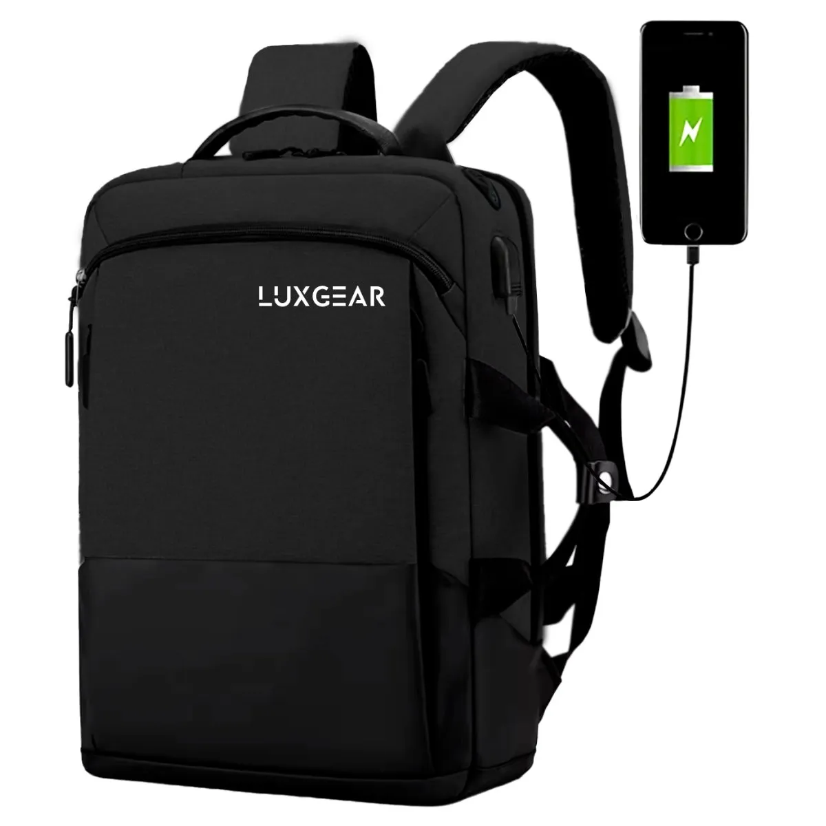LUXGEAR - Mochila Notebook Oficina Luxgear UrbanTech Impermeable - Negro