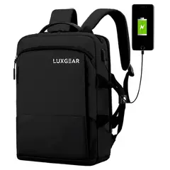 LUXGEAR - Mochila Notebook Oficina UrbanTech Impermeable - Negro