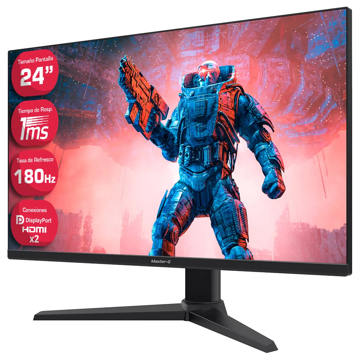 MASTER G - Monitor Gamer Led 24" Full HD 180Hz 1Ms
