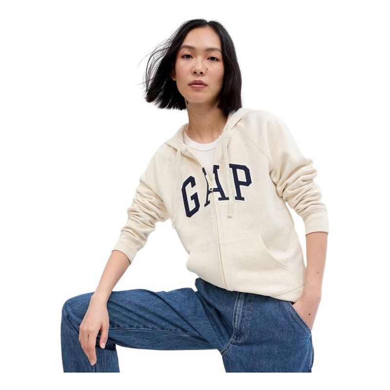 GAP - Poleron Logo Con Cierre Beige GAP