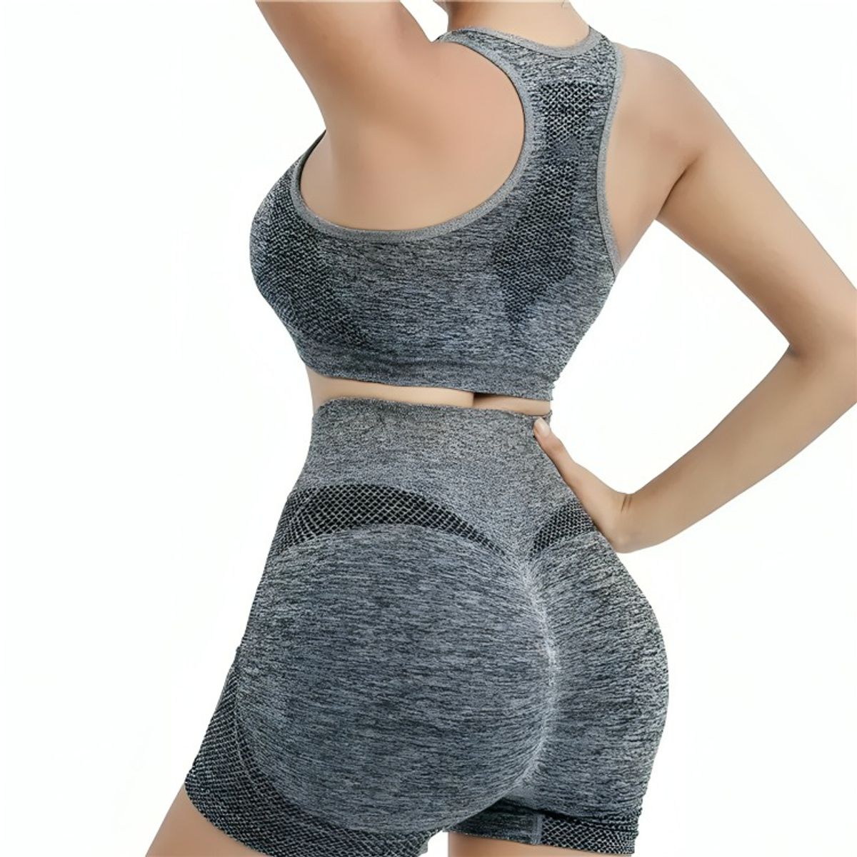 OEM - Conjunto Deportivo Para Gym Yoga Peto Y Short Levanta Gluteo