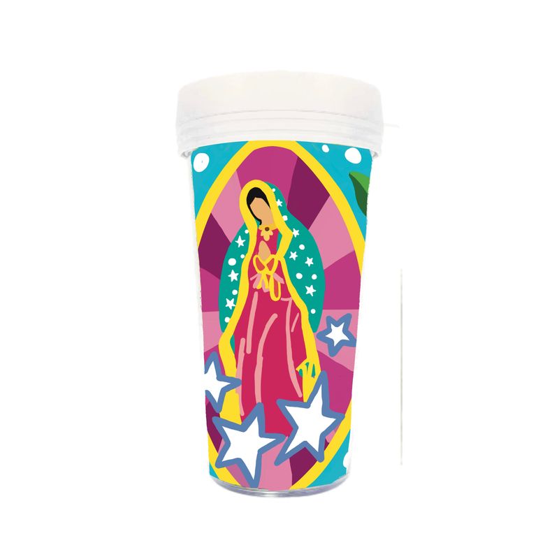 GENERICO - Vaso Pintura con Diamantes - Virgen