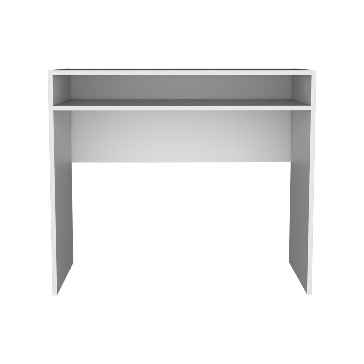 FMFURNITURE - Escritorio con Repisa - Blanco 77x89.2x42.3 cm