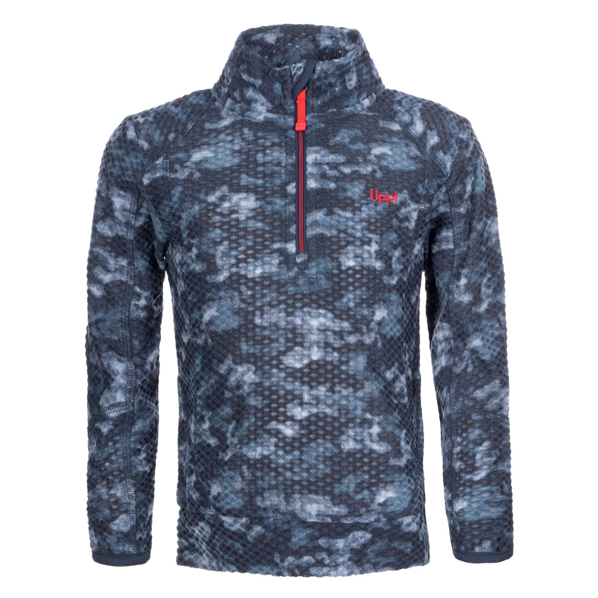 LIPPI - Poleron Niño Saltamontes Nano-F 1/4 Zip Print Azul Lippi