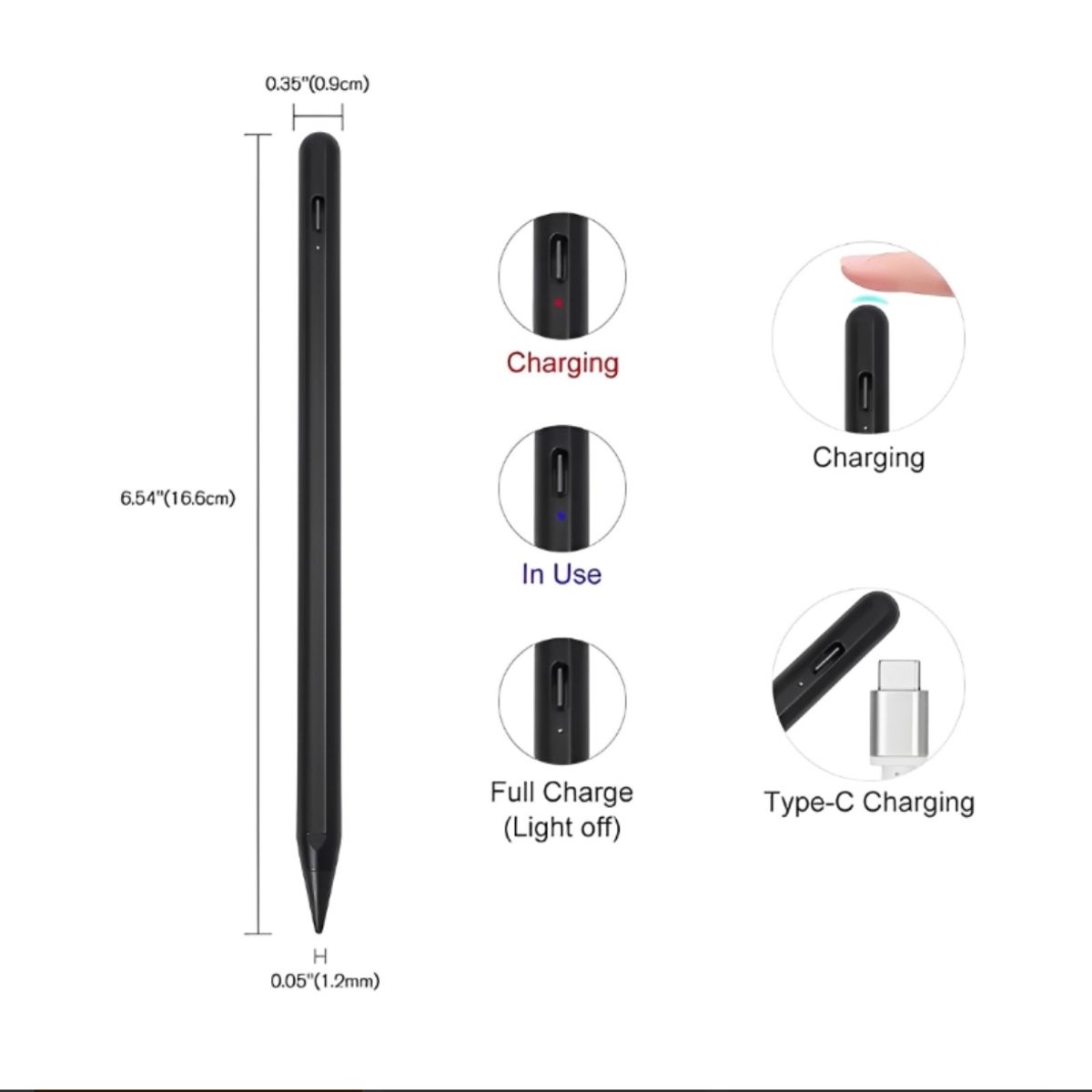 ACTUAL - Lapiz Captativo Magnético Para Ipad Rechazo Palmar