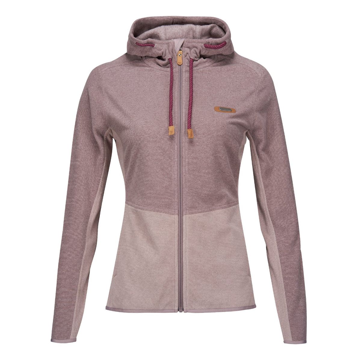 LIPPI - Poleron Mujer Stripes Nano-F Full Zip Hoody Malva Lippi