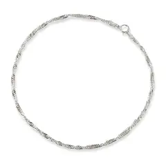 ANDREA COGGIOLA JOYAS - Tobillera Torcida Plata Fina 925