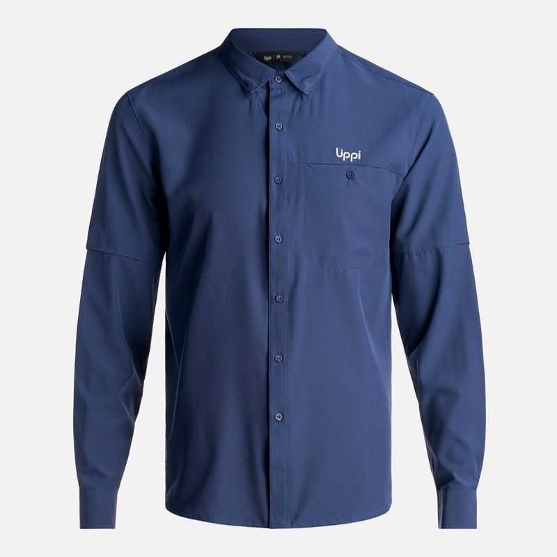 LIPPI - Camisa Hombre Murallon Q-Dry Shirt Azul Marino Lippi
