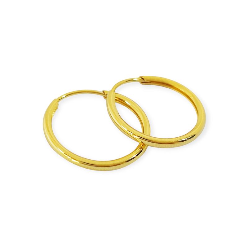 ANDREA COGGIOLA JOYAS - Aros Argollas Enchapado Oro 18K