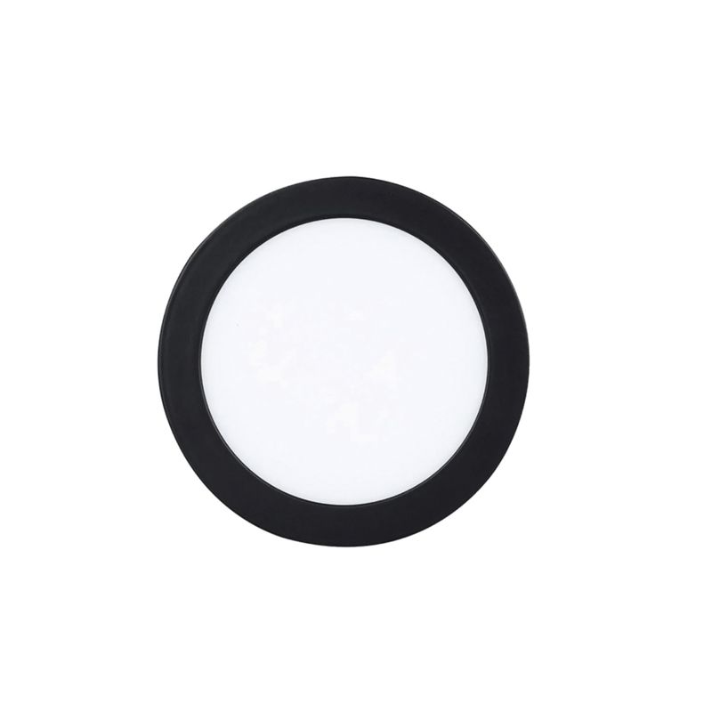 HB LEDS - Panel Redondo LED ECO Sobrepuesto Negro 12W Frío