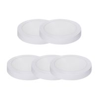 Pack 5 Panel Redondo LED ECO Sobrepuesto Blanco 6W Frío