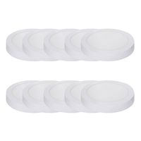 Pack 10 Panel Redondo LED ECO Sobrepuesto Blanco 6W Frío