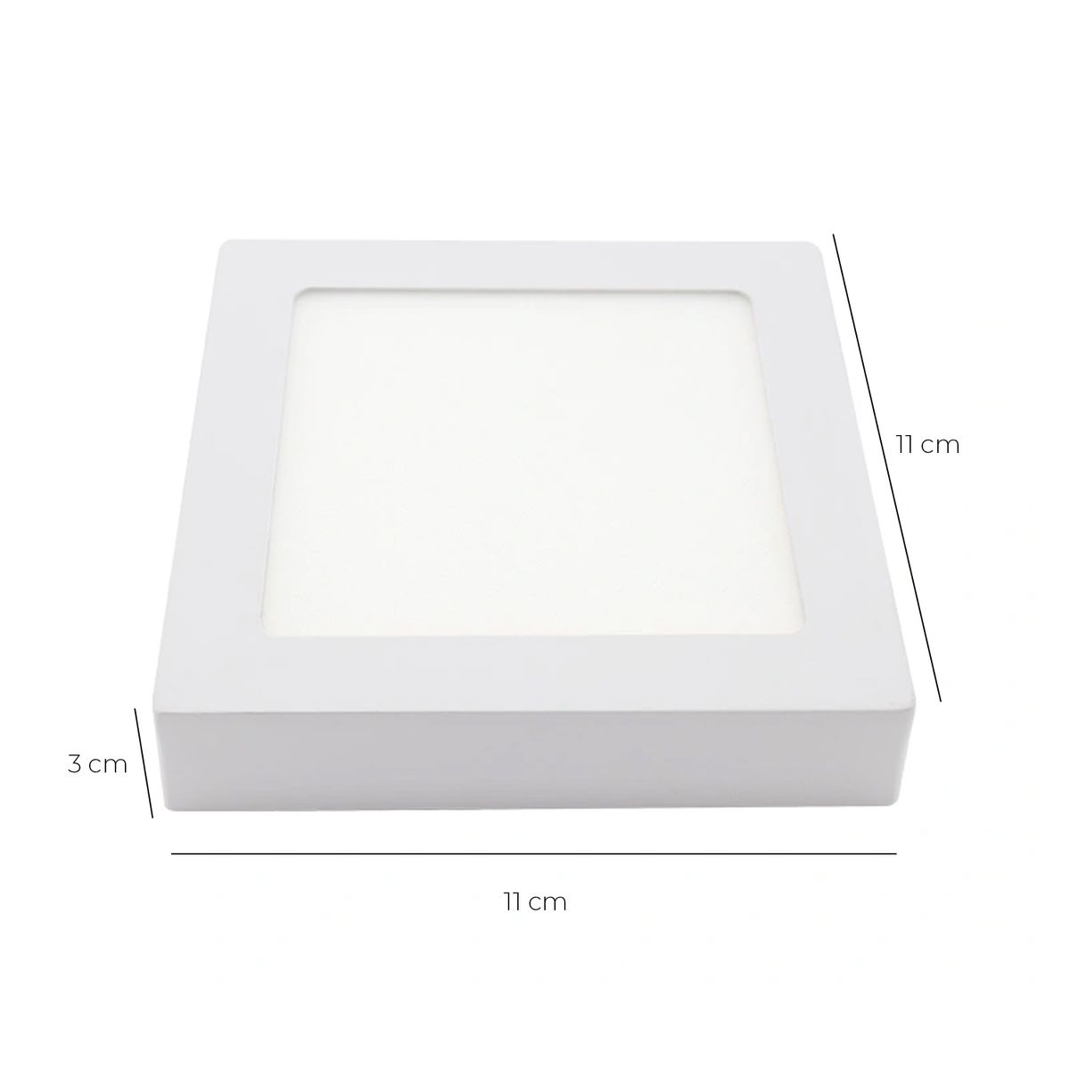 AVC Y VELL MAX - Pack 5 Panel Cuadrado LED ECO Sobrepuesto Blanco 6W Cálido