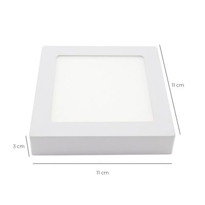 Imagen 2 del producto Pack 5 Panel Cuadrado LED ECO Sobrepuesto Blanco 6W Cálido