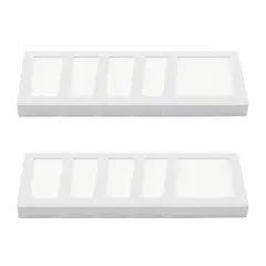 AVC - Pack 10 Panel Cuadrado LED ECO Sobrepuesto Blanco 6W Cálido