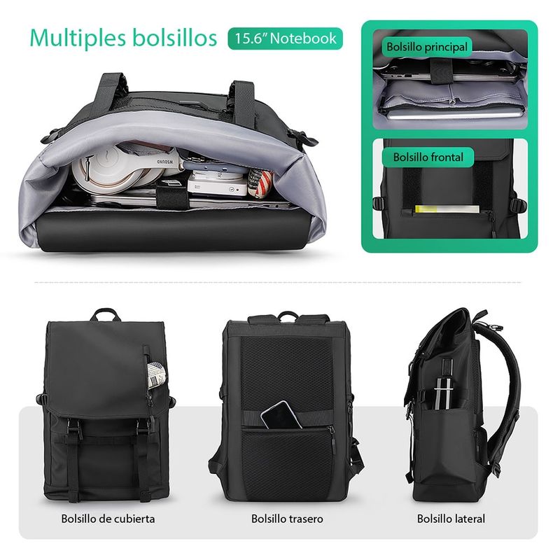 GENERICO - Mochila Extensible Con Puerto Usb Mark Ryden