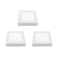 Pack 3 Panel Cuadrado LED ECO Sobrepuesto Blanco 6W Neutro