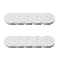 HB LEDS - Pack 10 Panel Redondo LED ECO Sobrepuesto Blanco Con Sensor 18W Frío