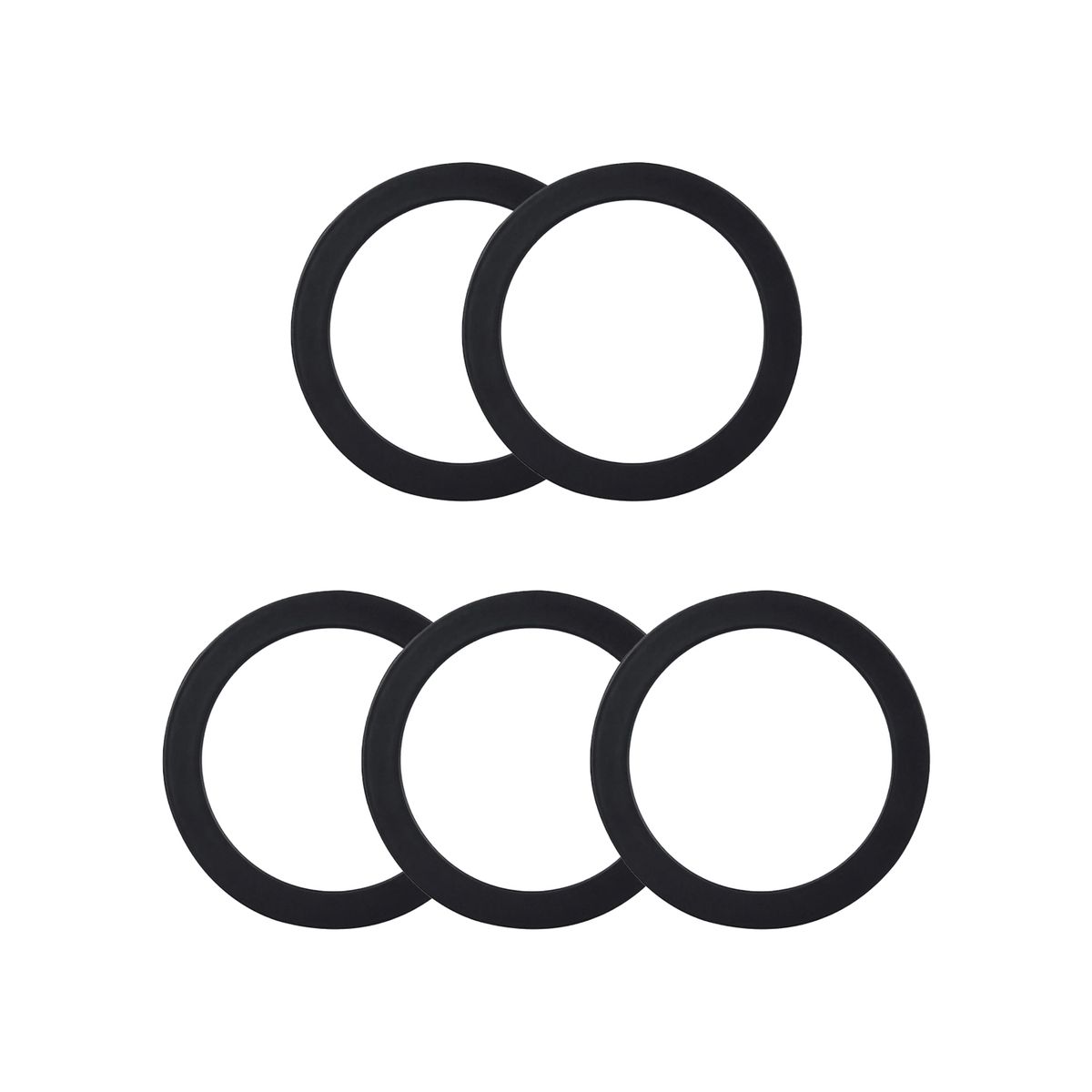 AVC - Pack 5 Panel Redondo LED ECO Sobrepuesto Negro 12W Frío