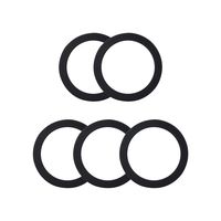 Pack 5 Panel Redondo LED ECO Sobrepuesto Negro 12W Frío