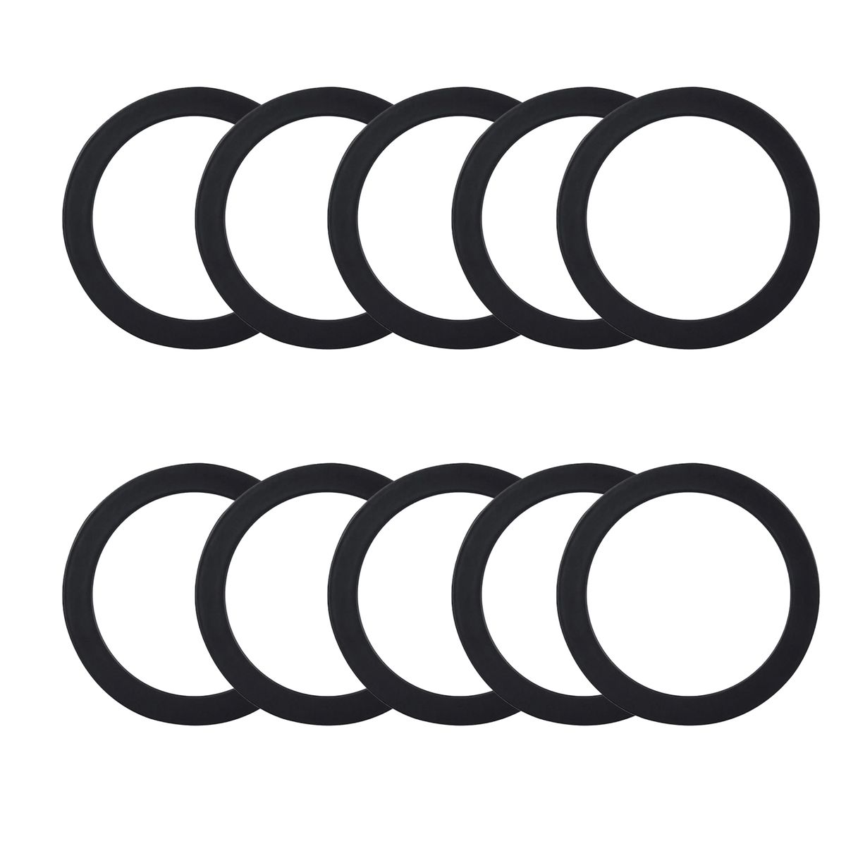 AVC Y VELL MAX - Pack 10 Panel Redondo LED ECO Sobrepuesto Negro 12W Frío