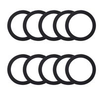 Pack 10 Panel Redondo LED ECO Sobrepuesto Negro 12W Frío