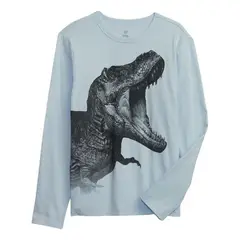 GAP - Polera Manga Larga Gráfica Celeste