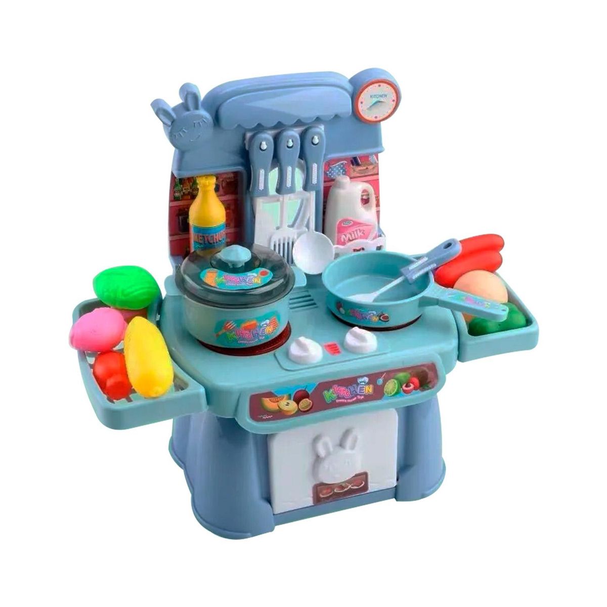GLOBAL LATIN GROUP - Juego para niños Kit de Cocina con luces y sonidos moderno - Azul