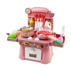 GLOBAL LATIN GROUP - Juego para niños Kit de Cocina con luces y sonidos moderno - Rosa