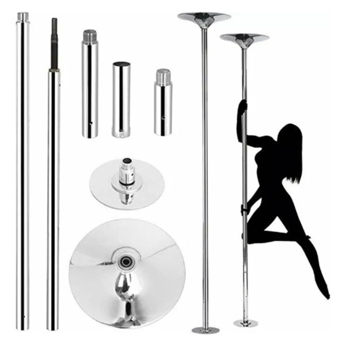 U BUY - Barra Profesional Pole Dance Fitness Portátil Fijo-giratorio