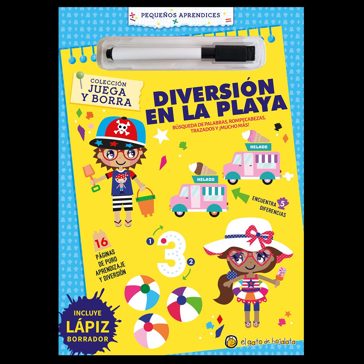 EDITORIAL GUADAL - LIBRO DIVERSION EN LA PLAYA-JUEGA Y BORRA