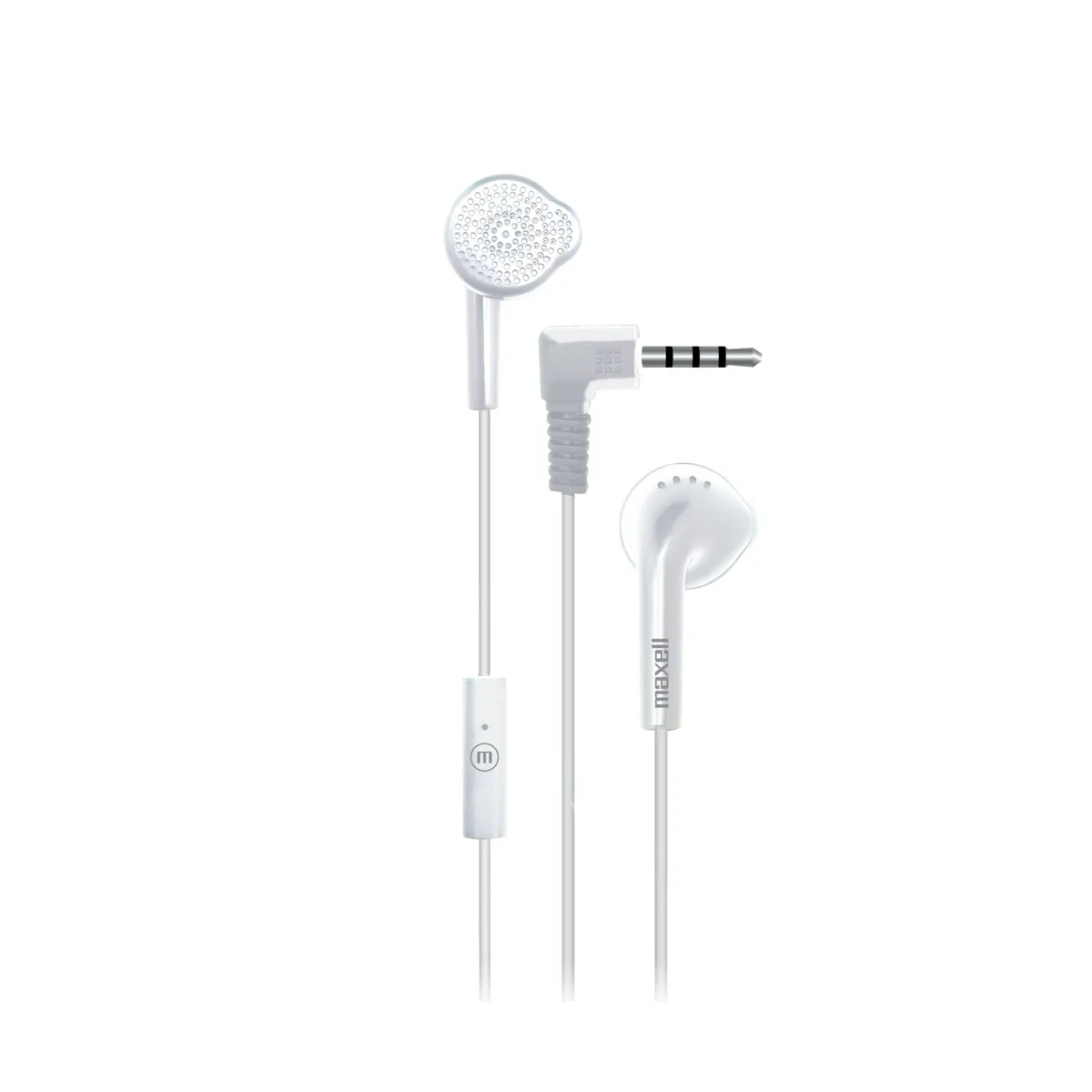 MAXELL - Audífonos Eb-mic Estéreo De Botón Con Mic Blanco - Maxell