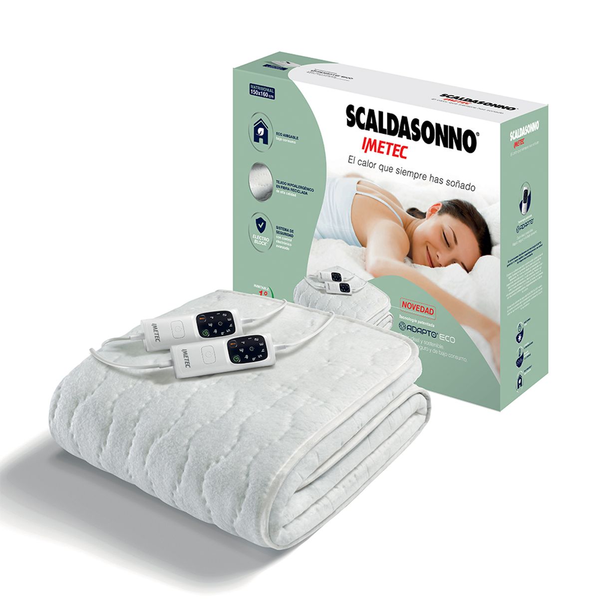 IMETEC - Calientacama Scaldasonno 2 Plazas Eco Adapto 150x160 R1504