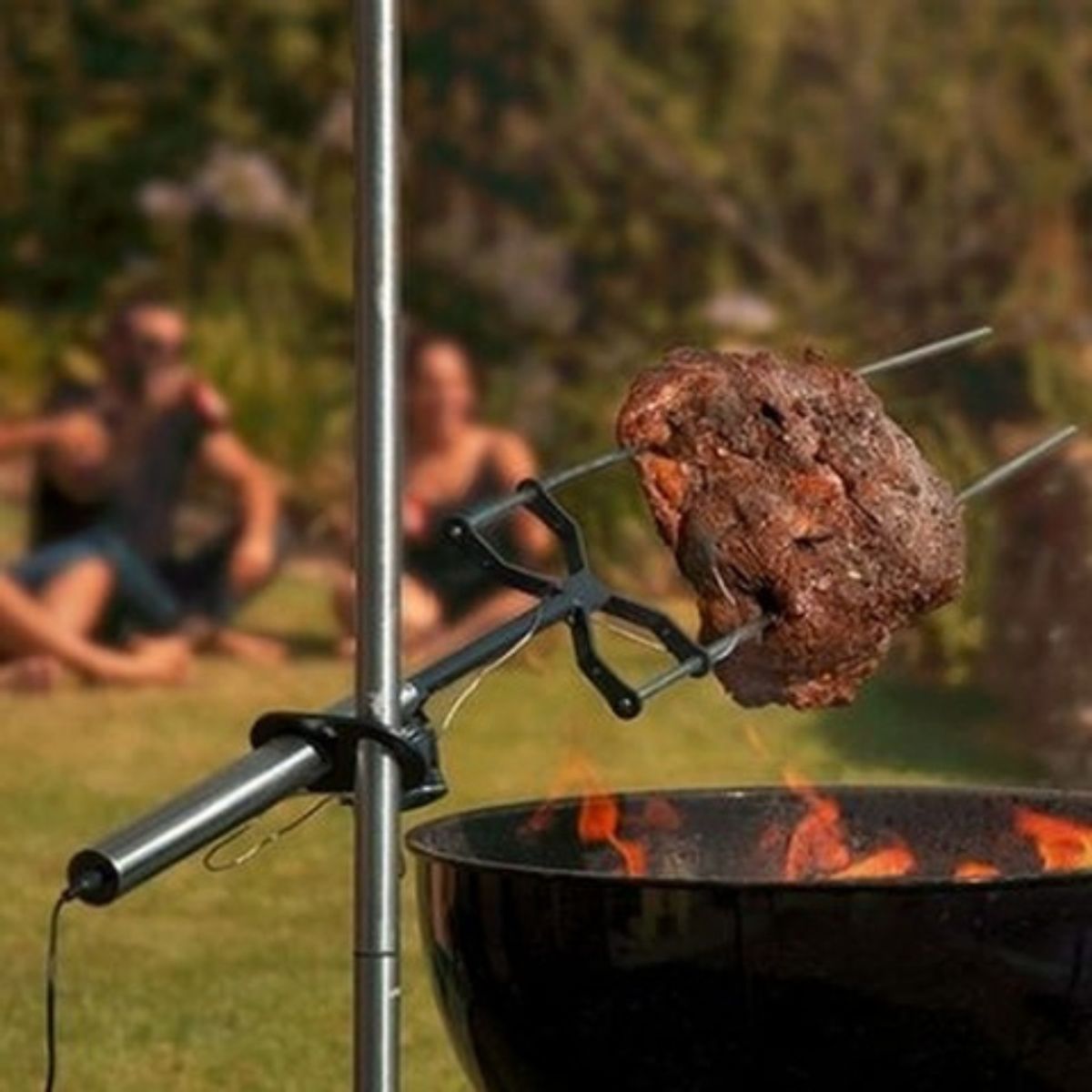 KANKA - Asador KANKA con Motor Portátil 10 Kg – Spiedo Inoxidable Pilas y 220V - Parrillero Austral