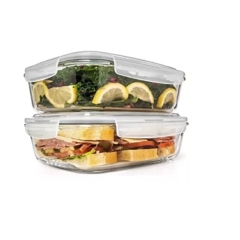 GENERICO - Taper Tupper Hermético Vidrio Comida 1500ml