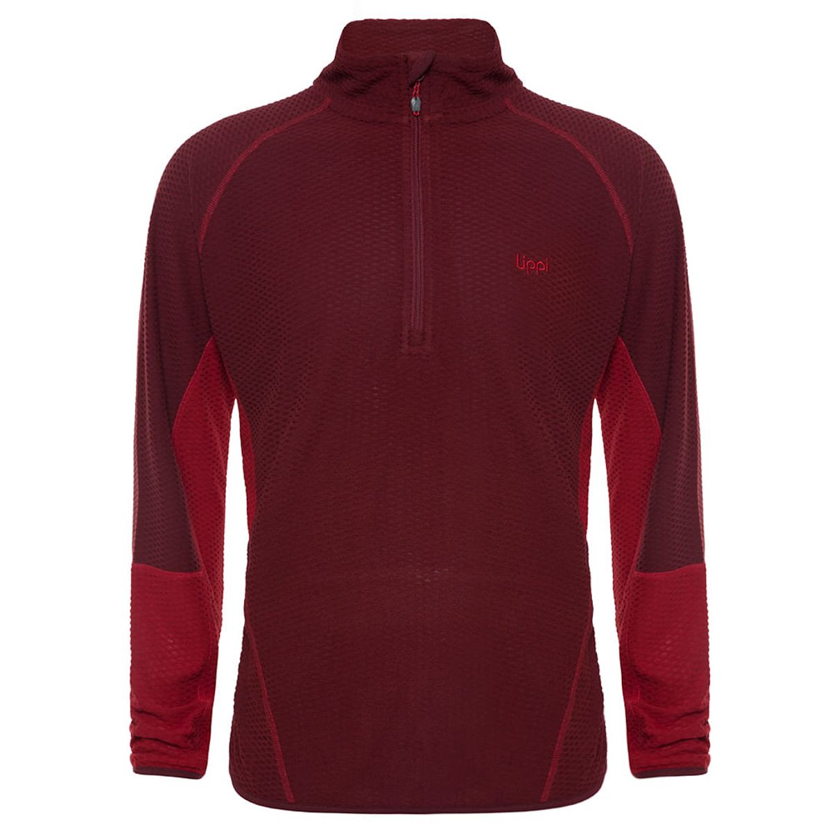 LIPPI - Poleron Hombre Jacaranda Nano-F 14 Zip Vino / Rojo Oscuro Lippi