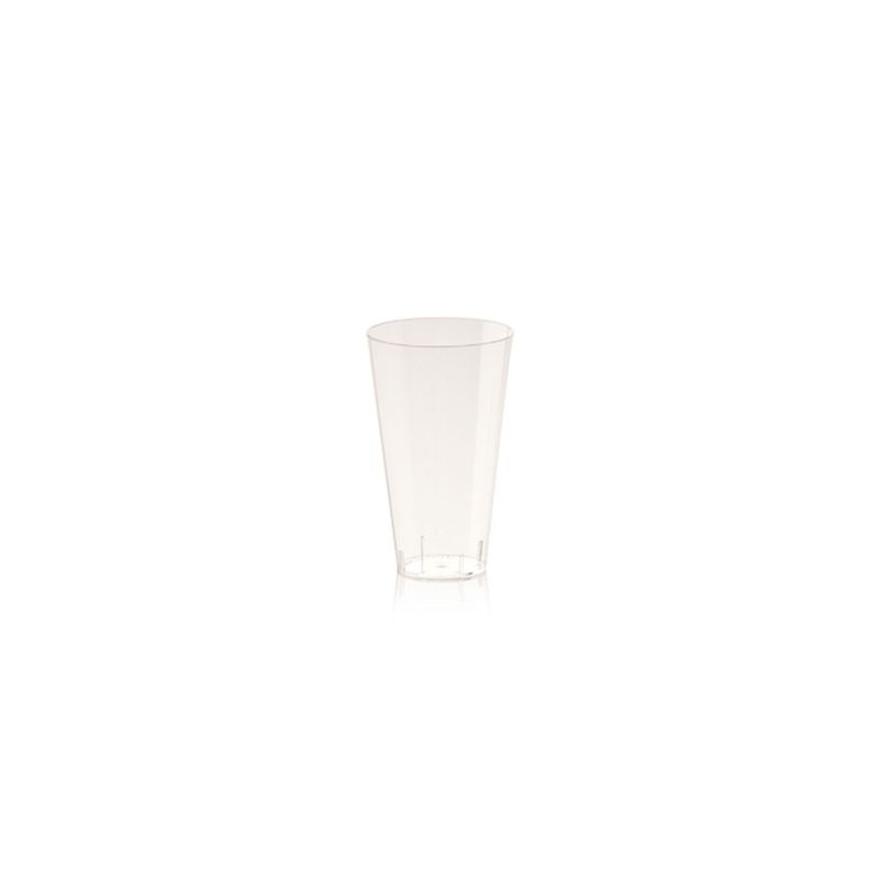 IMAHE - Set De 50 MINI VASO TUBO POSTRE PS POLIESTIRENO LÍNEA DESSERT VENERE 123.5 POLOPLAST