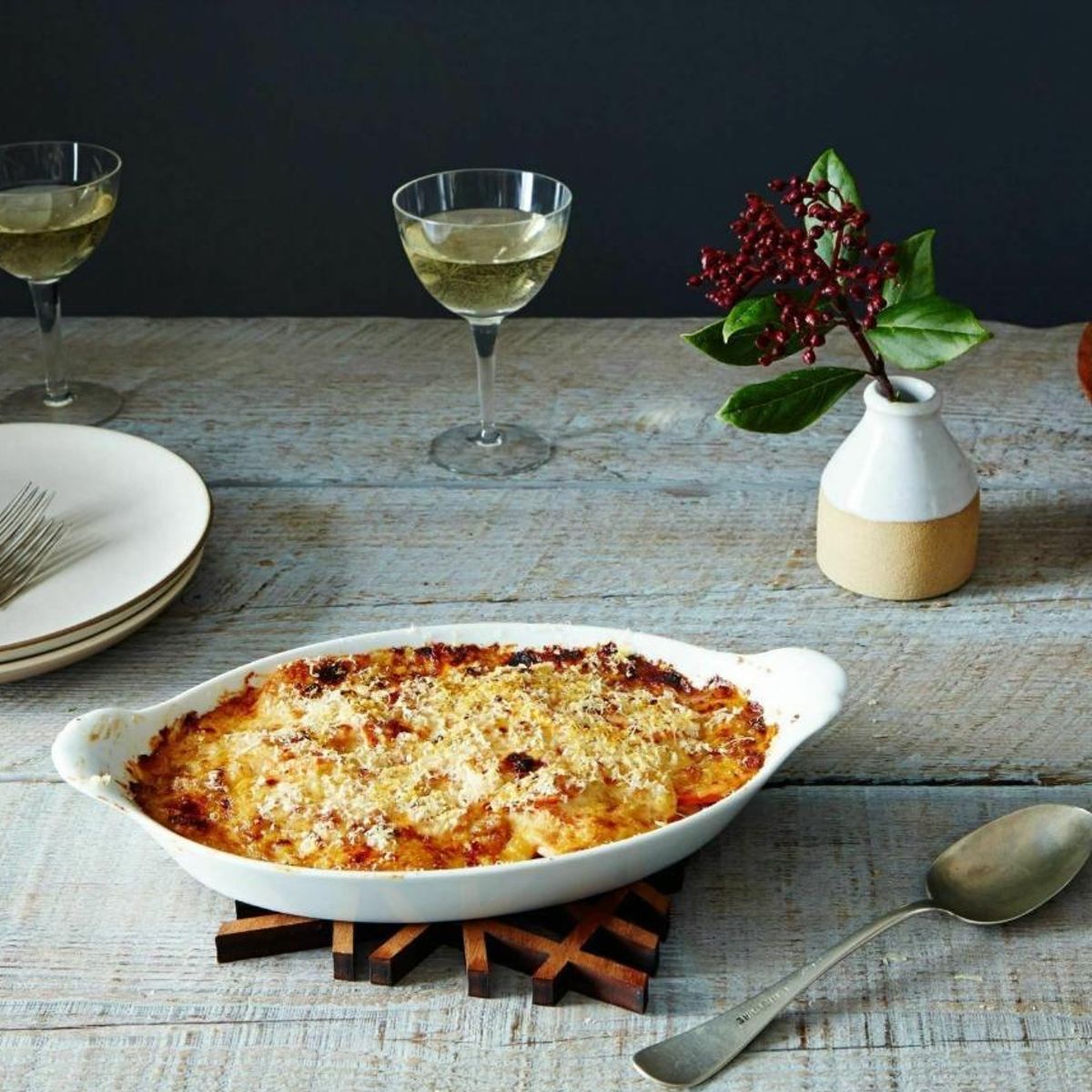 IMAHE - Set De 2 Plato Oval Con Orejas Porcelana 225 Cm IMAHE