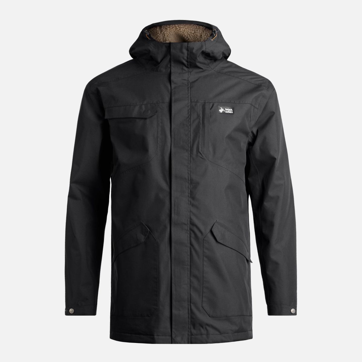 HAKA HONU - Chaqueta Hombre Yak Negro Haka Honu