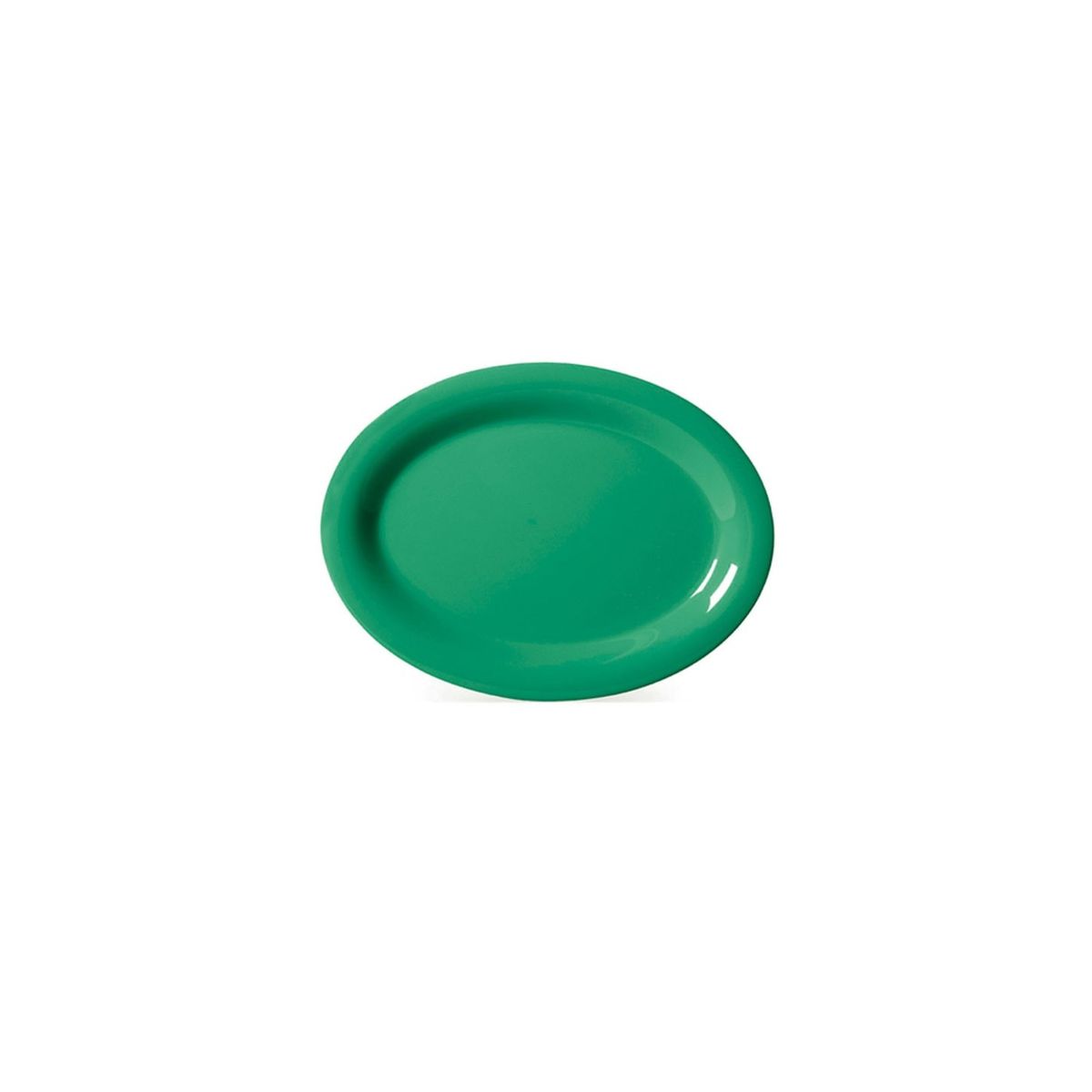 IMAHE - Set De 6 PLATO OVALADO MELAMINA VERDE 34 x 26 cm IMAHE