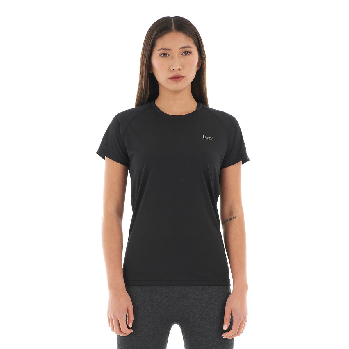 LIPPI - Polera Mujer Core Q-Dry Breathing T-Shirt Negro Lippi